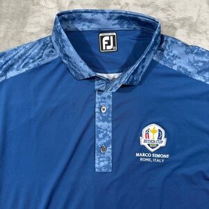 FootJoy Ryder Cup '23 Polo Shirt Mens 2XL Athletic Fit Marco Simone Rome Golf